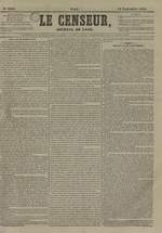 Le Censeur : journal de Lyon, politique, industriel et littéraire, N°3344, pp. 1