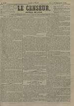 Le Censeur : journal de Lyon, politique, industriel et littéraire, N°3348, pp. 1