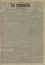 Le Censeur : journal de Lyon, politique, industriel et littéraire, N°3367, pp. 1