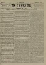 Le Censeur : journal de Lyon, politique, industriel et littéraire, N°3371, pp. 1