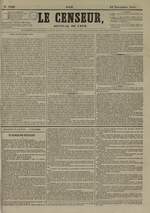 Le Censeur : journal de Lyon, politique, industriel et littéraire, N°3398, pp. 1