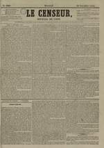 Le Censeur : journal de Lyon, politique, industriel et littéraire, N°3397, pp. 1