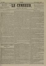 Le Censeur : journal de Lyon, politique, industriel et littéraire, N°3400, pp. 1