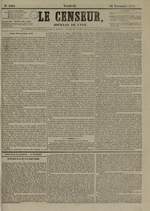 Le Censeur : journal de Lyon, politique, industriel et littéraire, N°3405, pp. 1