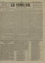 Le Censeur : journal de Lyon, politique, industriel et littéraire, N°3404, pp. 1