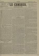 Le Censeur : journal de Lyon, politique, industriel et littéraire, N°3411, pp. 1