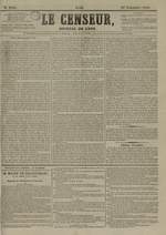 Le Censeur : journal de Lyon, politique, industriel et littéraire, N°3410, pp. 1