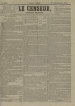 Le Censeur : journal de Lyon, politique, industriel et littéraire, N°3414, pp. 1
