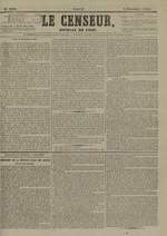 Le Censeur : journal de Lyon, politique, industriel et littéraire, N°3418, pp. 1