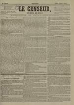Le Censeur : journal de Lyon, politique, industriel et littéraire, N°3419, pp. 1