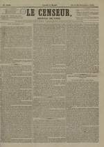 Le Censeur : journal de Lyon, politique, industriel et littéraire, N°3426, pp. 1