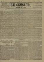 Le Censeur : journal de Lyon, politique, industriel et littéraire, N°3430, pp. 1