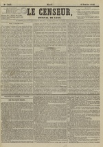 Le Censeur : journal de Lyon, politique, industriel et littéraire, N°3443, pp. 1