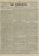 Le Censeur : journal de Lyon, politique, industriel et littéraire, N°3451, pp. 1