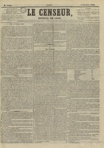 Le Censeur : journal de Lyon, politique, industriel et littéraire, N°3472, pp. 1
