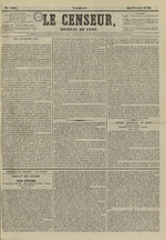 Le Censeur : journal de Lyon, politique, industriel et littéraire, N°3481, pp. 1