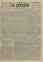 Le Censeur : journal de Lyon, politique, industriel et littéraire, N°3483, pp. 1