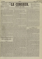 Le Censeur : journal de Lyon, politique, industriel et littéraire, N°3500, pp. 1