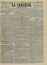 Le Censeur : journal de Lyon, politique, industriel et littéraire, N°3506, pp. 1