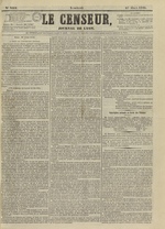 Le Censeur : journal de Lyon, politique, industriel et littéraire, N°3511, pp. 1