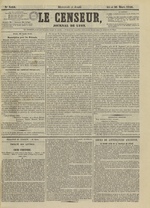 Le Censeur : journal de Lyon, politique, industriel et littéraire, N°3510, pp. 1