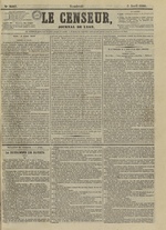 Le Censeur : journal de Lyon, politique, industriel et littéraire, N°3517, pp. 1
