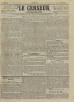 Le Censeur : journal de Lyon, politique, industriel et littéraire, N°3519, pp. 1