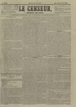 Le Censeur : journal de Lyon, politique, industriel et littéraire, N°3533, pp. 1