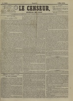 Le Censeur : journal de Lyon, politique, industriel et littéraire, N°3541, pp. 1