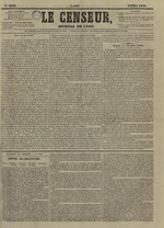 Le Censeur : journal de Lyon, politique, industriel et littéraire, N°3555, pp. 1