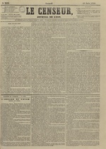 Le Censeur : journal de Lyon, politique, industriel et littéraire, N°3576, pp. 1