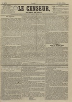 Le Censeur : journal de Lyon, politique, industriel et littéraire, N°3578, pp. 1