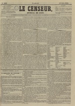 Le Censeur : journal de Lyon, politique, industriel et littéraire, N°3581, pp. 1