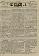 Le Censeur : journal de Lyon, politique, industriel et littéraire, N°3583, pp. 1