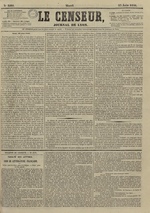 Le Censeur : journal de Lyon, politique, industriel et littéraire, N°3585, pp. 1