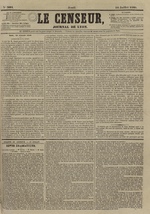 Le Censeur : journal de Lyon, politique, industriel et littéraire, N°3604, pp. 1