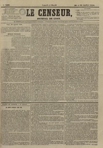 Le Censeur : journal de Lyon, politique, industriel et littéraire, N°3608, pp. 1
