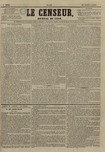 Le Censeur : journal de Lyon, politique, industriel et littéraire, N°3610, pp. 1