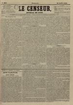Le Censeur : journal de Lyon, politique, industriel et littéraire, N°3613, pp. 1