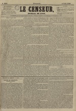 Le Censeur : journal de Lyon, politique, industriel et littéraire, N°3619