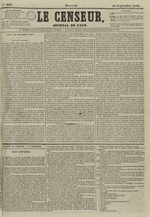 Le Censeur : journal de Lyon, politique, industriel et littéraire, N°3657, pp. 1