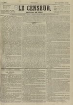 Le Censeur : journal de Lyon, politique, industriel et littéraire, N°3661, pp. 1