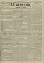 Le Censeur : journal de Lyon, politique, industriel et littéraire, N°3662, pp. 1