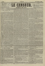 Le Censeur : journal de Lyon, politique, industriel et littéraire, N°3683, pp. 1