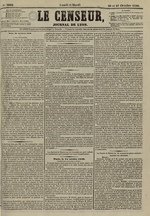 Le Censeur : journal de Lyon, politique, industriel et littéraire, N°3692, pp. 1