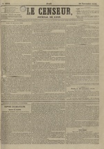 Le Censeur : journal de Lyon, politique, industriel et littéraire, N°3712, pp. 1