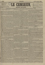 Le Censeur : journal de Lyon, politique, industriel et littéraire, N°3709, pp. 1