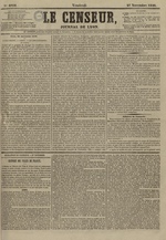 Le Censeur : journal de Lyon, politique, industriel et littéraire, N°3719, pp. 1