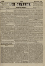 Le Censeur : journal de Lyon, politique, industriel et littéraire, N°3720, pp. 1