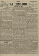 Le Censeur : journal de Lyon, politique, industriel et littéraire, N°3727, pp. 1